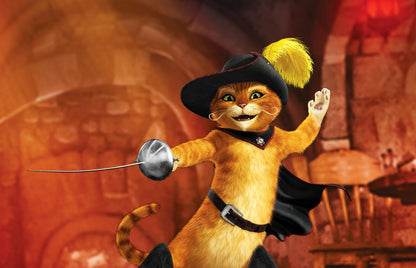 Puss in Boots 2011 Movie Poster | Puss with His Rapier - Movies & TV Poster