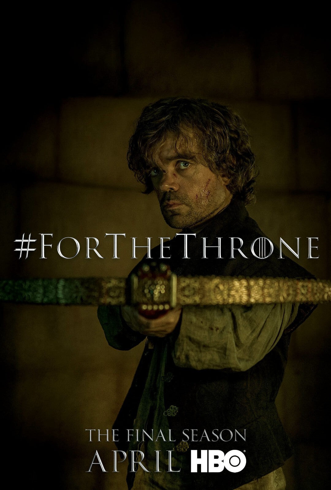 Game of Thrones Poster | Tyrion Lannister with a Sword | For the Throne - Movies & TV Poster