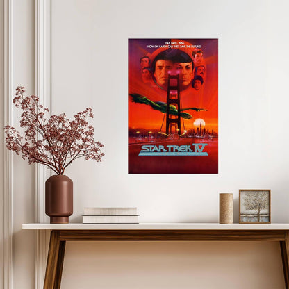 Star Trek IV The Voyage Home Movie Poster | Golden Gate Bridge Cast Montage - Movies & TV Poster