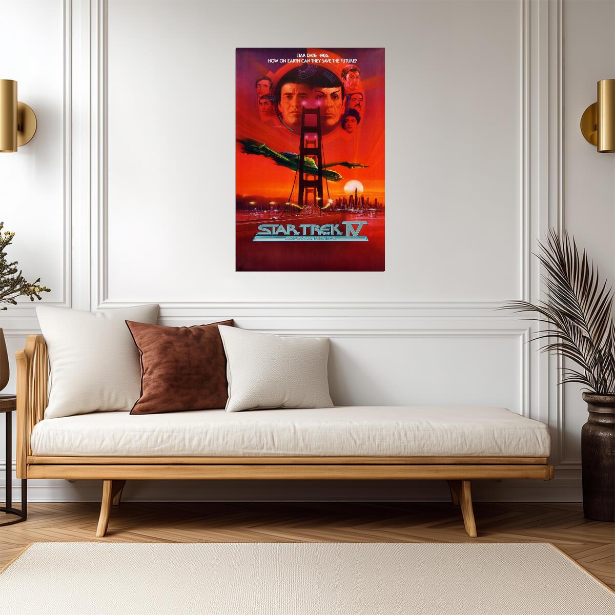 Star Trek IV The Voyage Home Movie Poster | Golden Gate Bridge Cast Montage - Movies & TV Poster