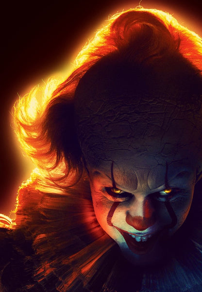 IT Chapter Two Movie Poster | Pennywise with Hair Lit by Fire - Movies & TV Poster
