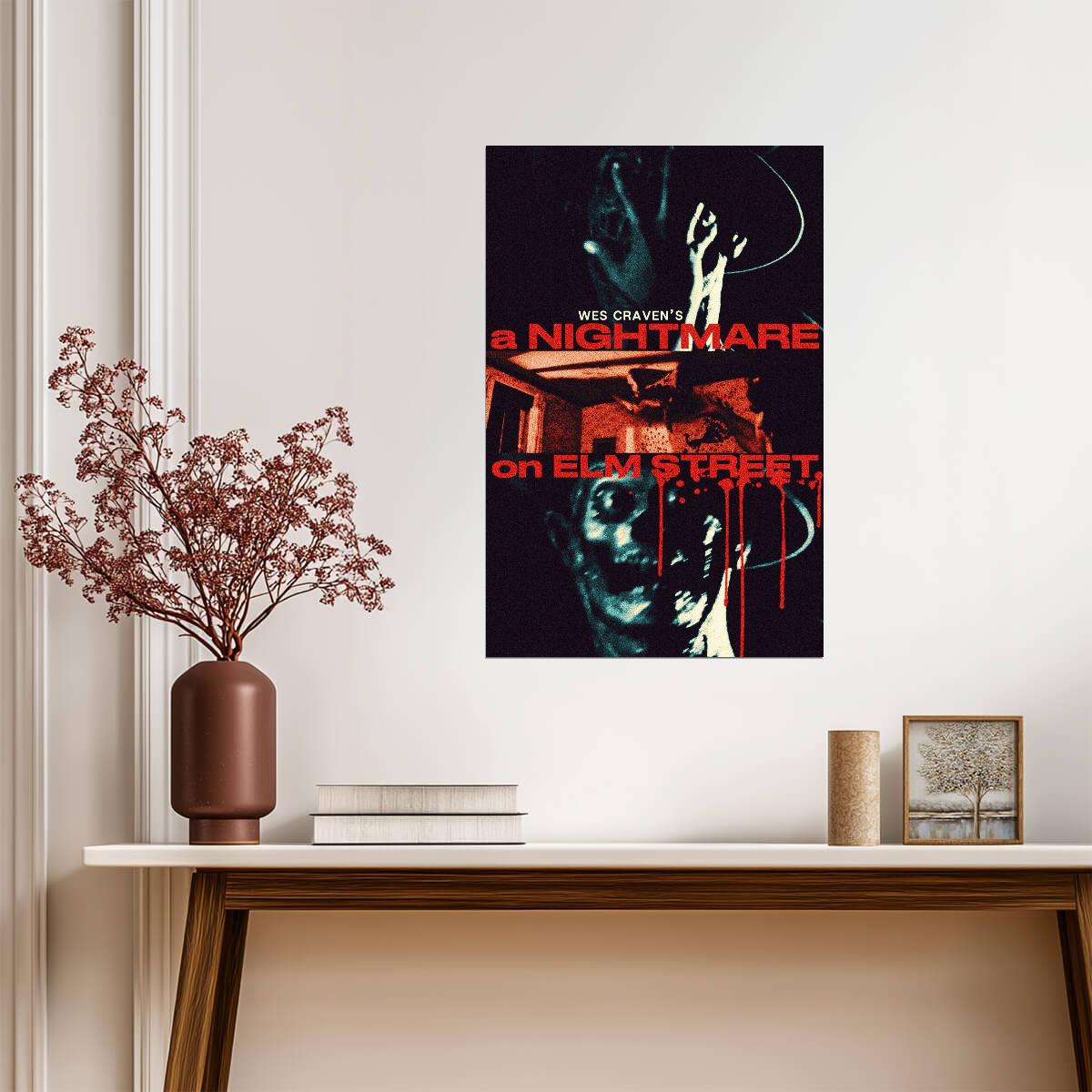 A Nightmare on Elm Street Poster | Nancy and Glove Horror Collage - Movies & TV Poster