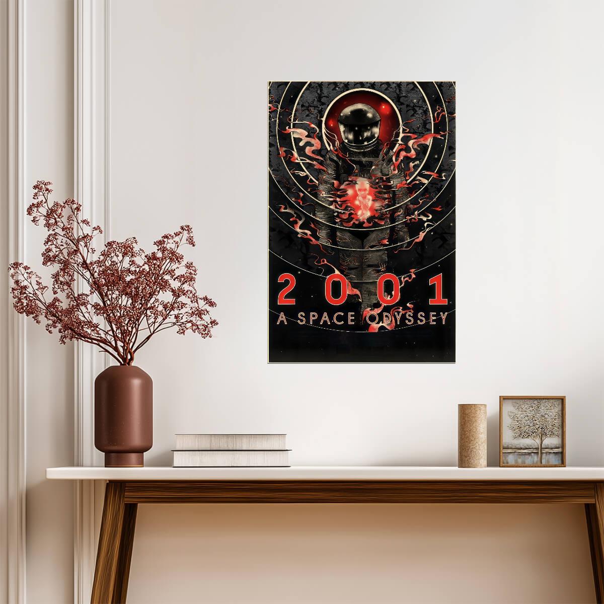2001: A Space Odyssey Poster | Surreal Astronaut Illustration - Movies & TV Poster