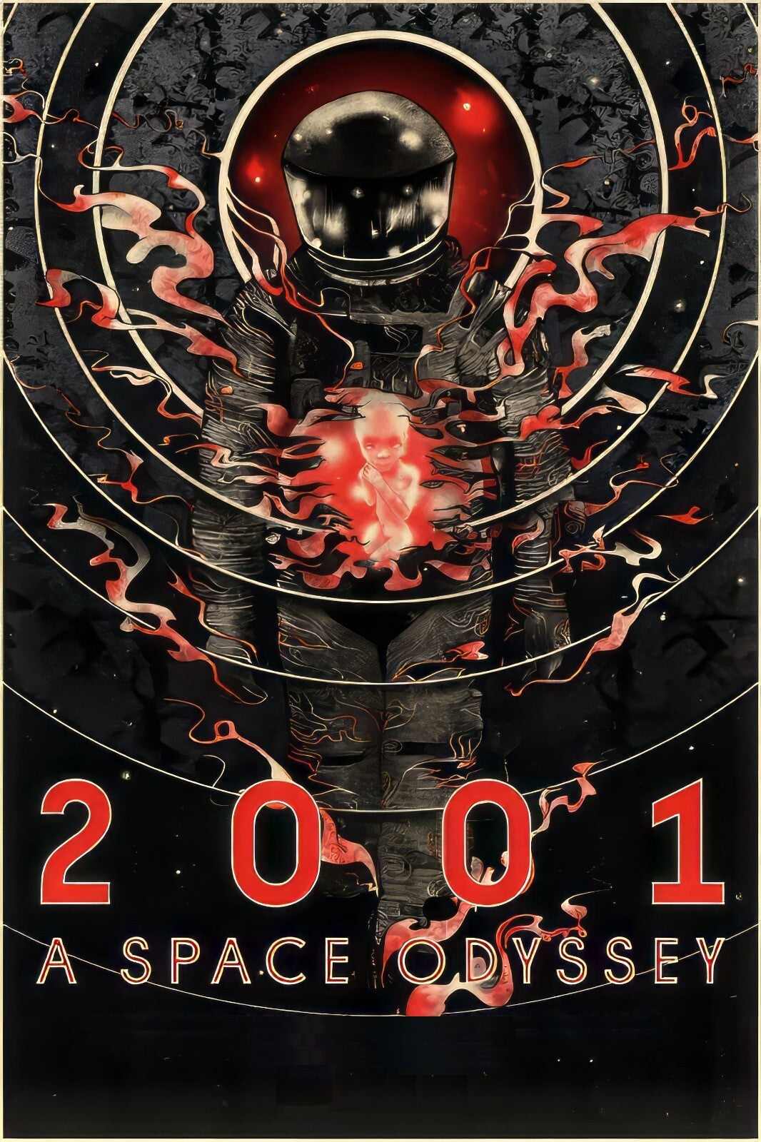 2001: A Space Odyssey Poster | Surreal Astronaut Illustration - Movies & TV Poster