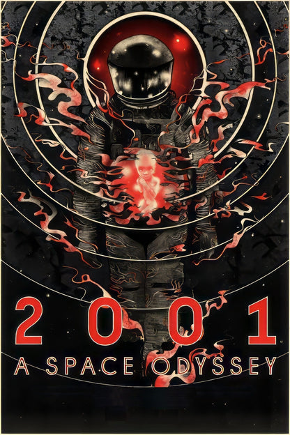 2001: A Space Odyssey Poster | Surreal Astronaut Illustration - Movies & TV Poster