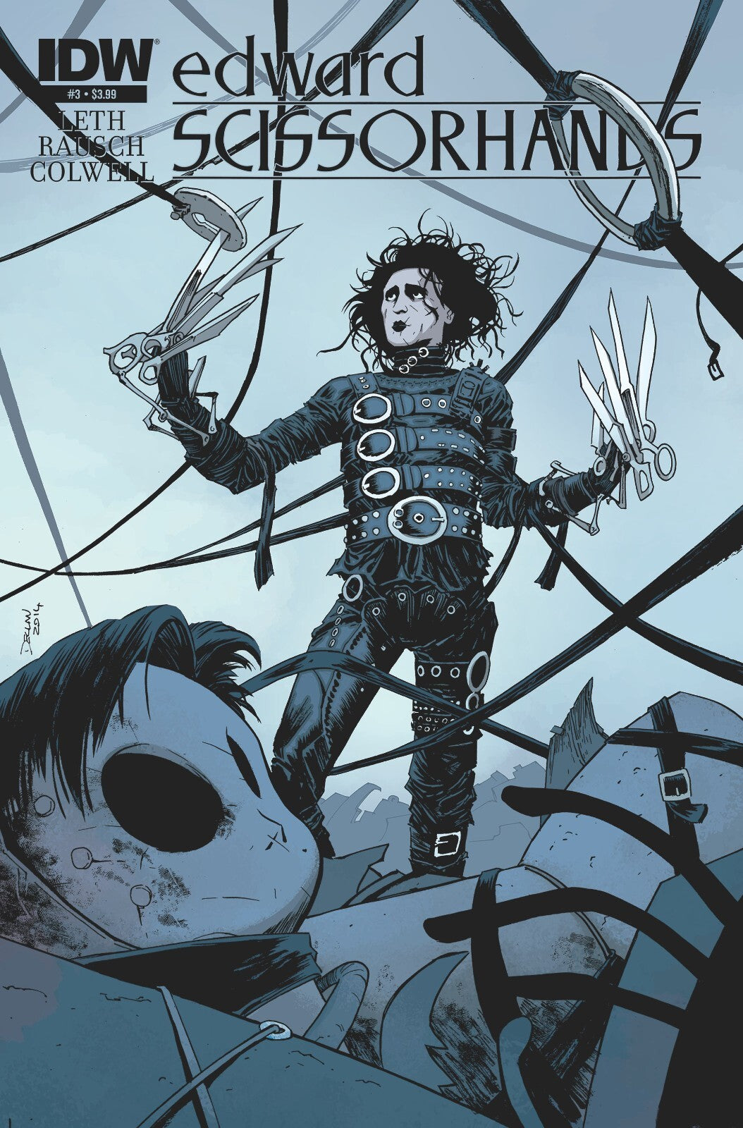Edward Scissorhands Poster | Comic Cover with Edward and Megs in the Woods - Graphic & Art Poster