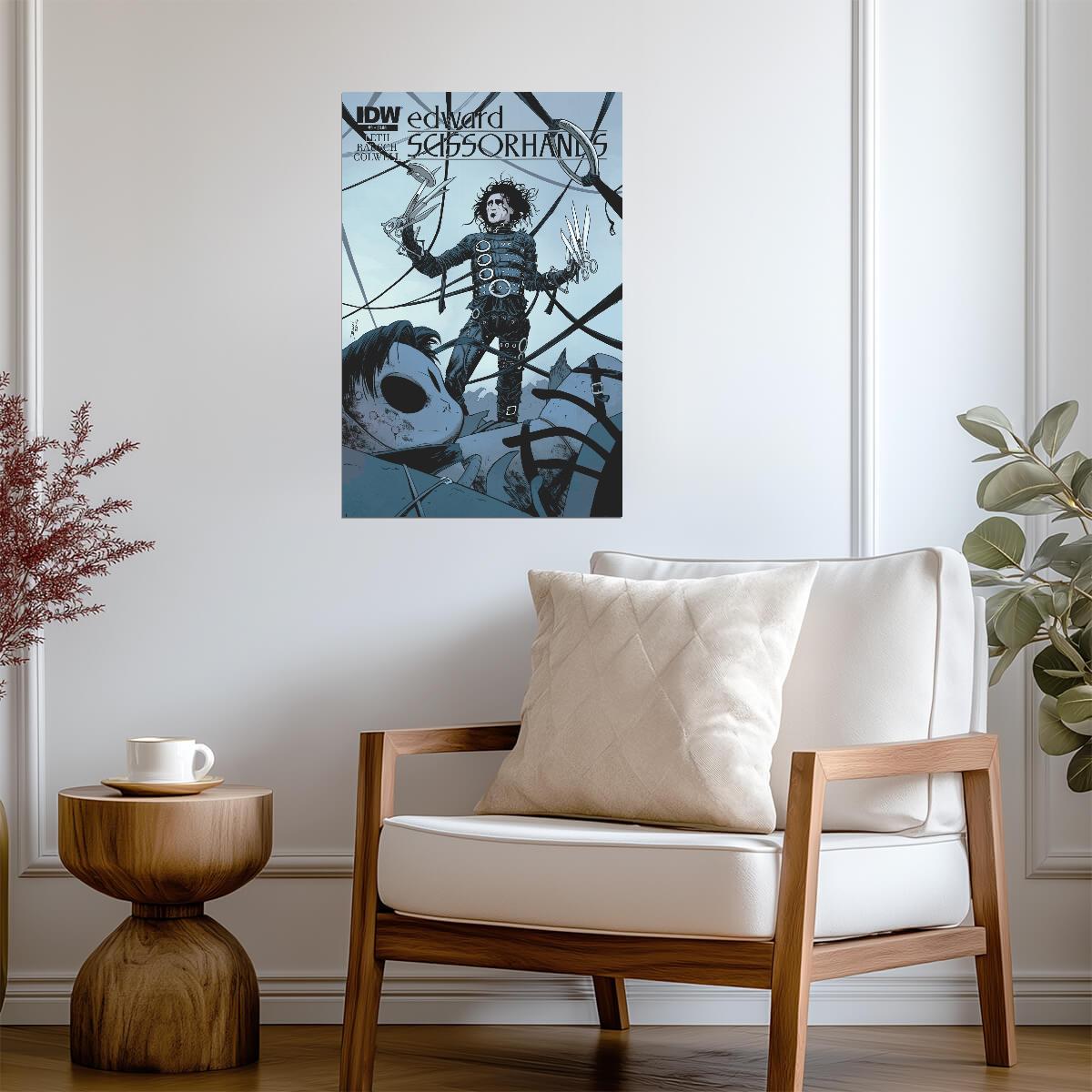 Edward Scissorhands Poster | Comic Cover with Edward and Megs in the Woods - Graphic & Art Poster