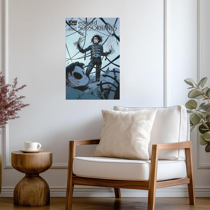 Edward Scissorhands Poster | Comic Cover with Edward and Megs in the Woods - Graphic & Art Poster