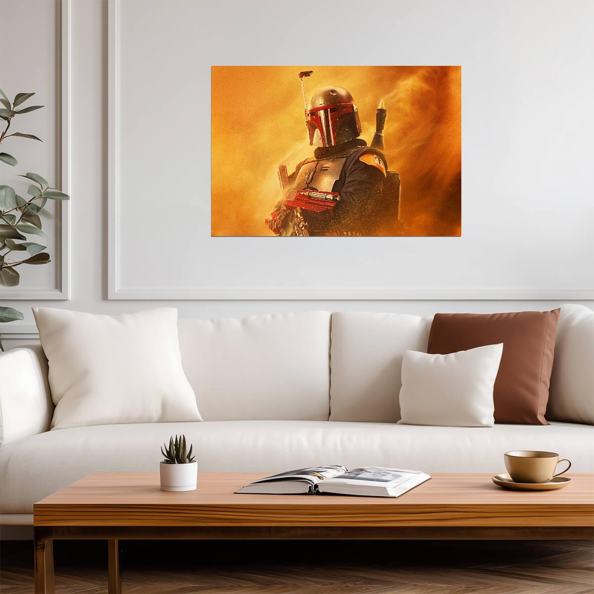 The Book of Boba Fett TV Series Poster | Boba Fett in Orange Desert Light - Movies & TV Poster