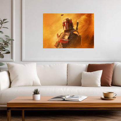 The Book of Boba Fett TV Series Poster | Boba Fett in Orange Desert Light - Movies & TV Poster
