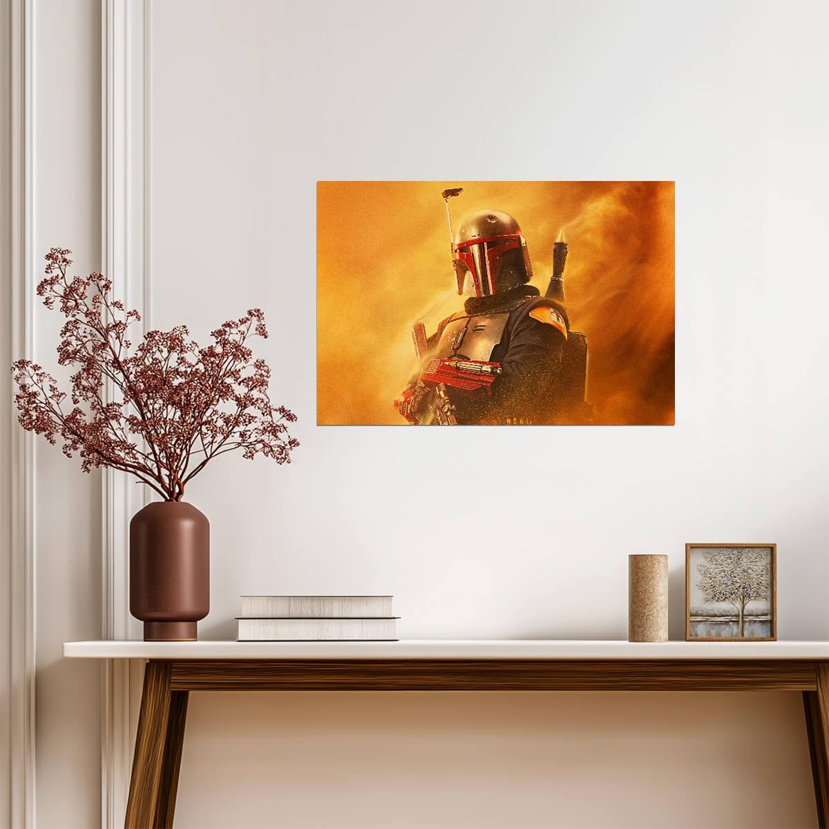 The Book of Boba Fett TV Series Poster | Boba Fett in Orange Desert Light - Movies & TV Poster
