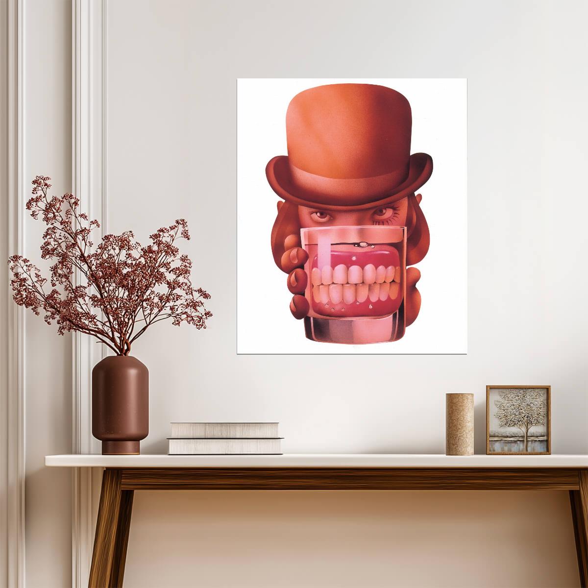 A Clockwork Orange Poster | Alex with a Glass Cartoon Illustration - Movies & TV Poster