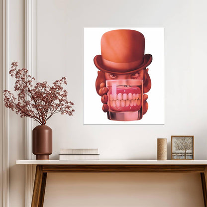 A Clockwork Orange Poster | Alex with a Glass Cartoon Illustration - Movies & TV Poster