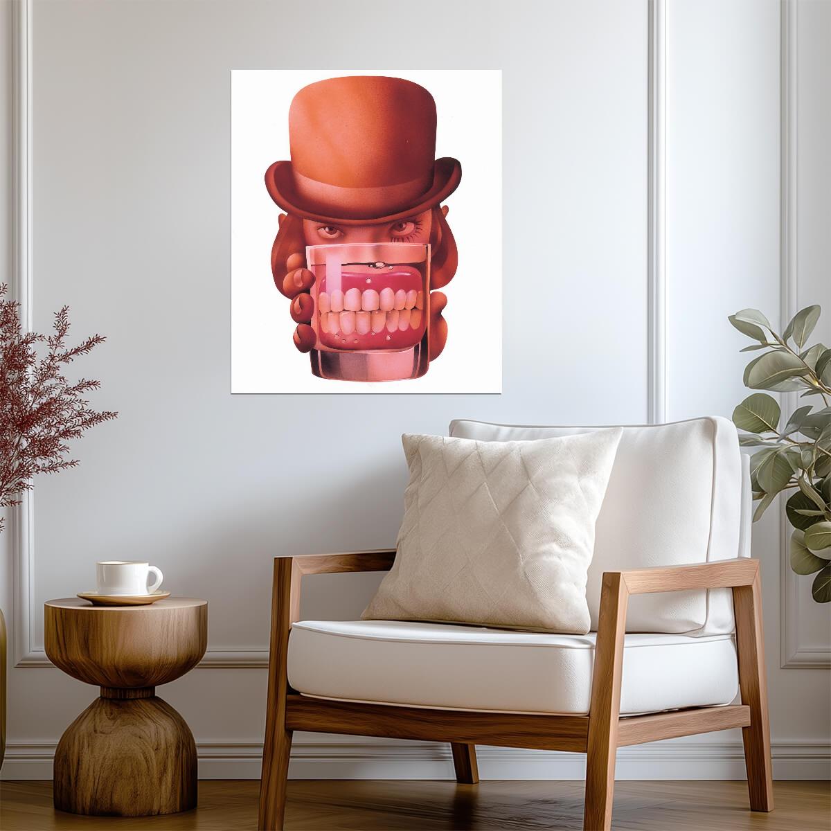A Clockwork Orange Poster | Alex with a Glass Cartoon Illustration - Movies & TV Poster
