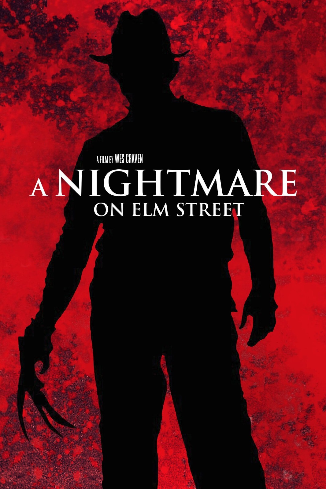 A Nightmare on Elm Street Poster | Freddy Krueger Red Silhouette - Movies & TV Poster