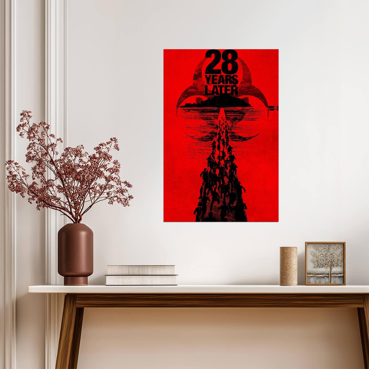 28 Years Later Poster | Infected Crowd Biohazard Graphic Print - Movies & TV Poster