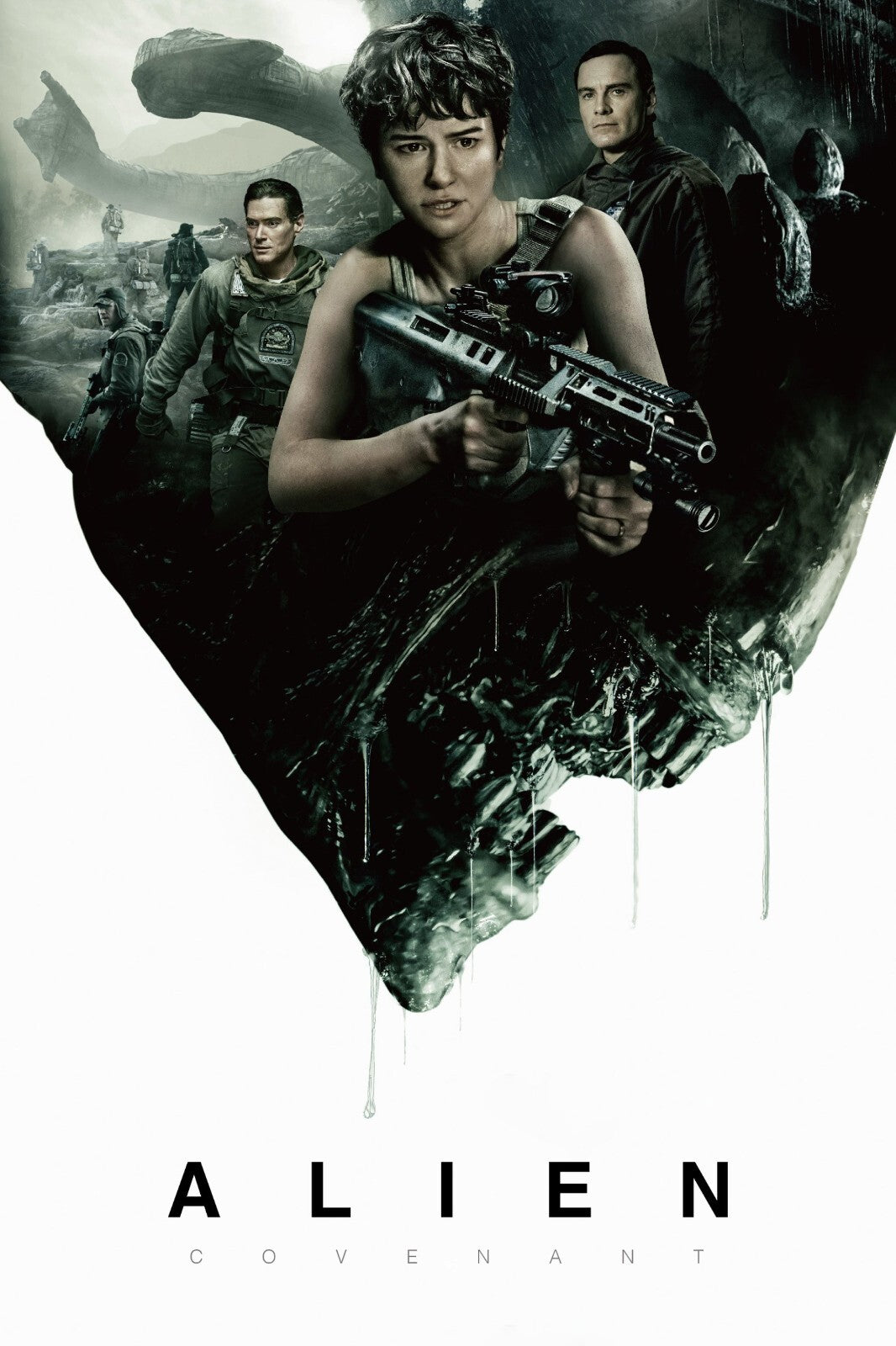 Alien Covenant Movie Poster | Katherine Waterston as Daniels | Cast Collage - Movies & TV Poster