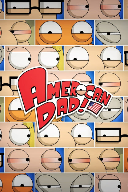 American Dad Poster | Cartoon Eyes Collage - Movies & TV Poster