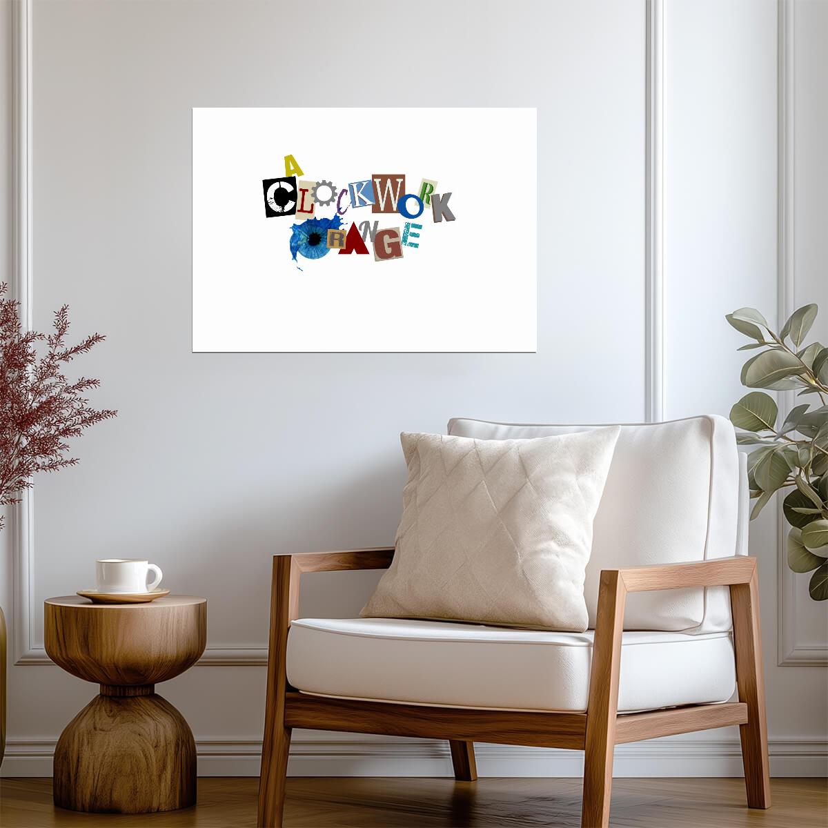 A Clockwork Orange Poster | Cutout Lettering Typography Print - Movies & TV Poster