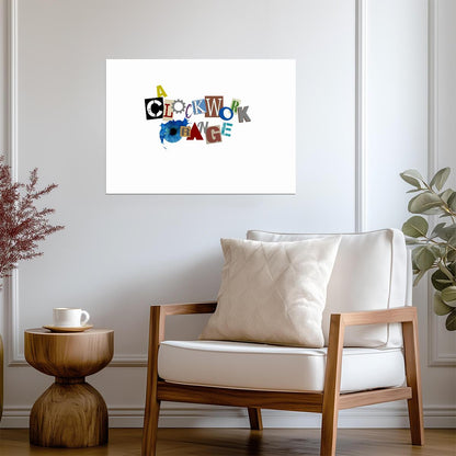 A Clockwork Orange Poster | Cutout Lettering Typography Print - Movies & TV Poster