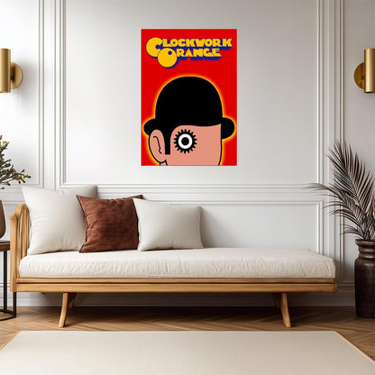 A Clockwork Orange Poster | Alex with a Cog Eye Cartoon Portrait - Movies & TV Poster