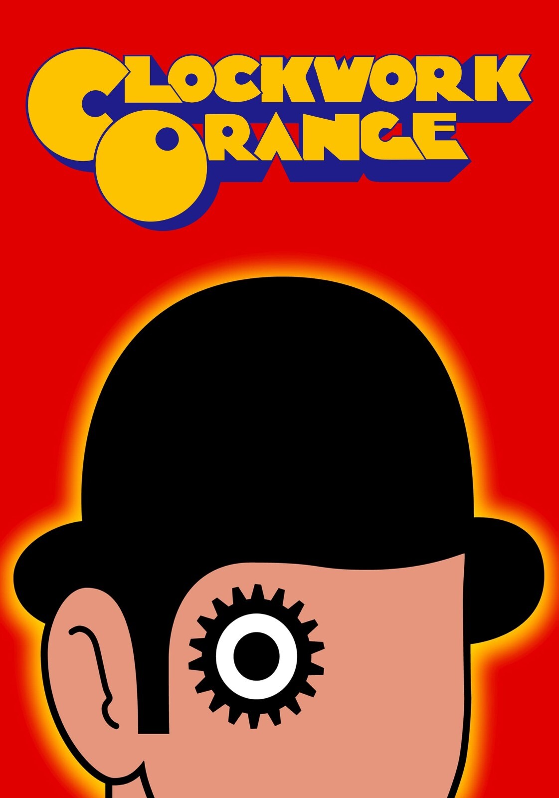 A Clockwork Orange Poster | Alex with a Cog Eye Cartoon Portrait - Movies & TV Poster