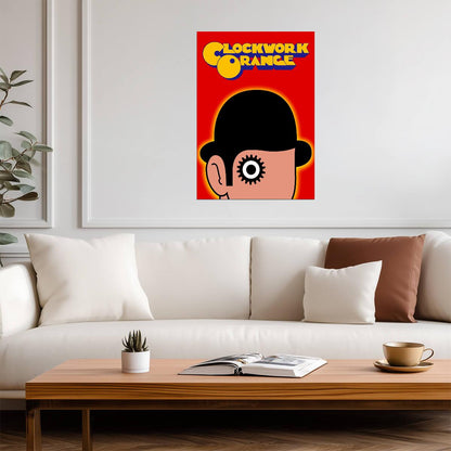 A Clockwork Orange Poster | Alex with a Cog Eye Cartoon Portrait - Movies & TV Poster