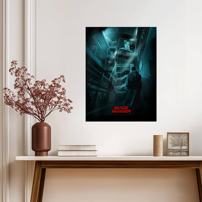 Blade Runner 1982 Movie Poster | Neon City and Giant Advertising Screen - Movies & TV Poster