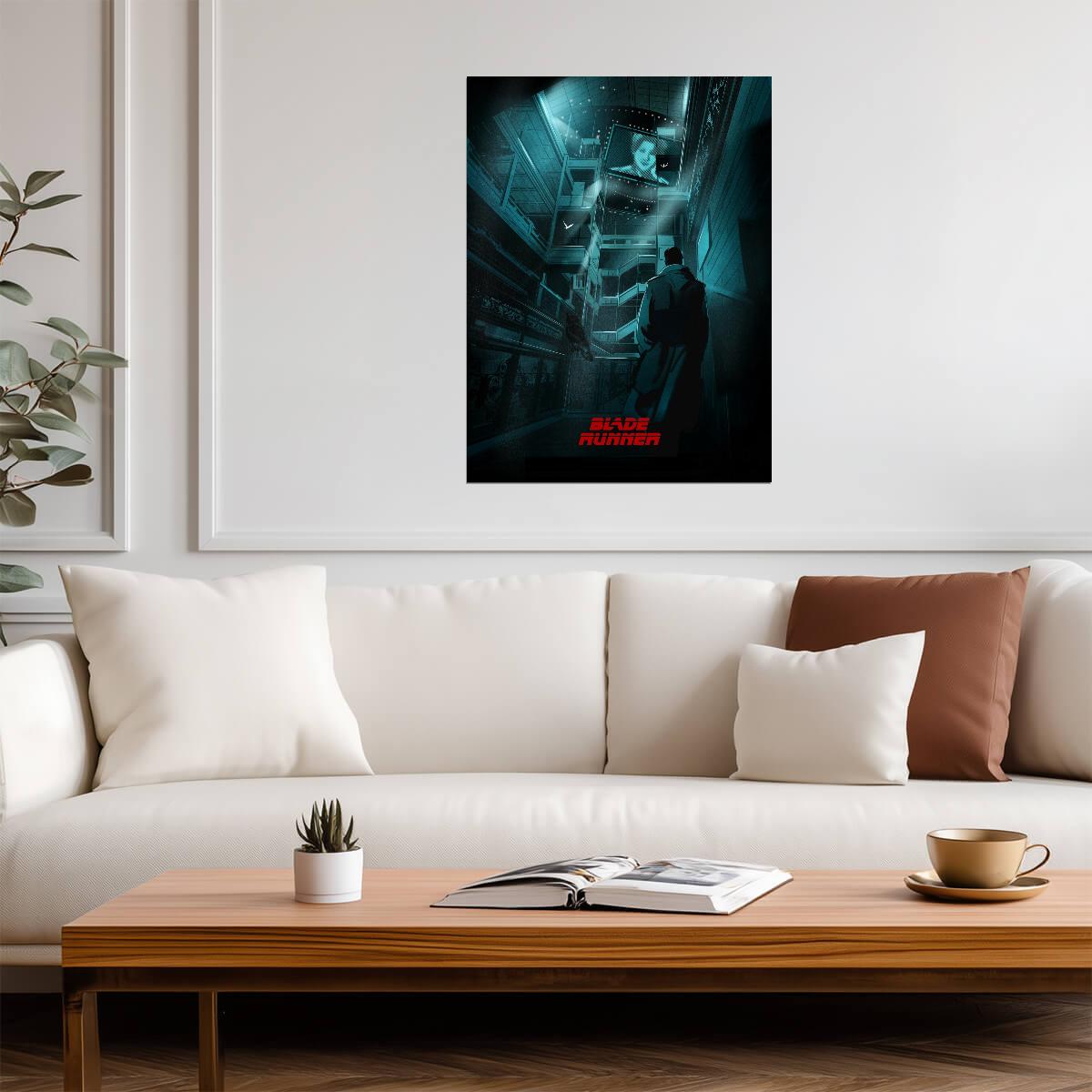 Blade Runner 1982 Movie Poster | Neon City and Giant Advertising Screen - Movies & TV Poster