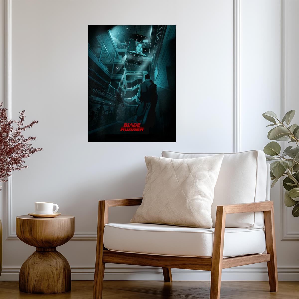 Blade Runner 1982 Movie Poster | Neon City and Giant Advertising Screen - Movies & TV Poster