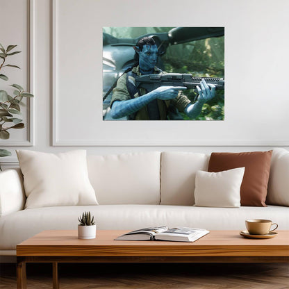Avatar 2009 Movie Poster | Jake Sully with Rifle - Movies & TV Poster
