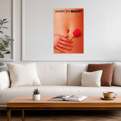 American Beauty 1999 Movie Poster | Hand Holding a Red Rose - Movies & TV Poster
