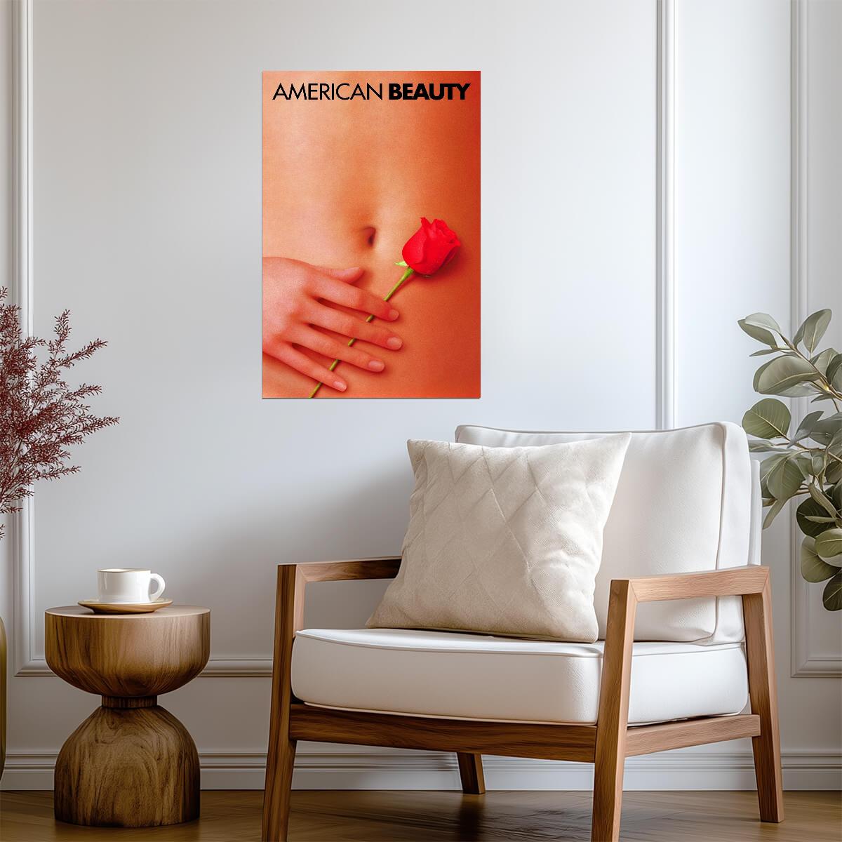 American Beauty 1999 Movie Poster | Hand Holding a Red Rose - Movies & TV Poster