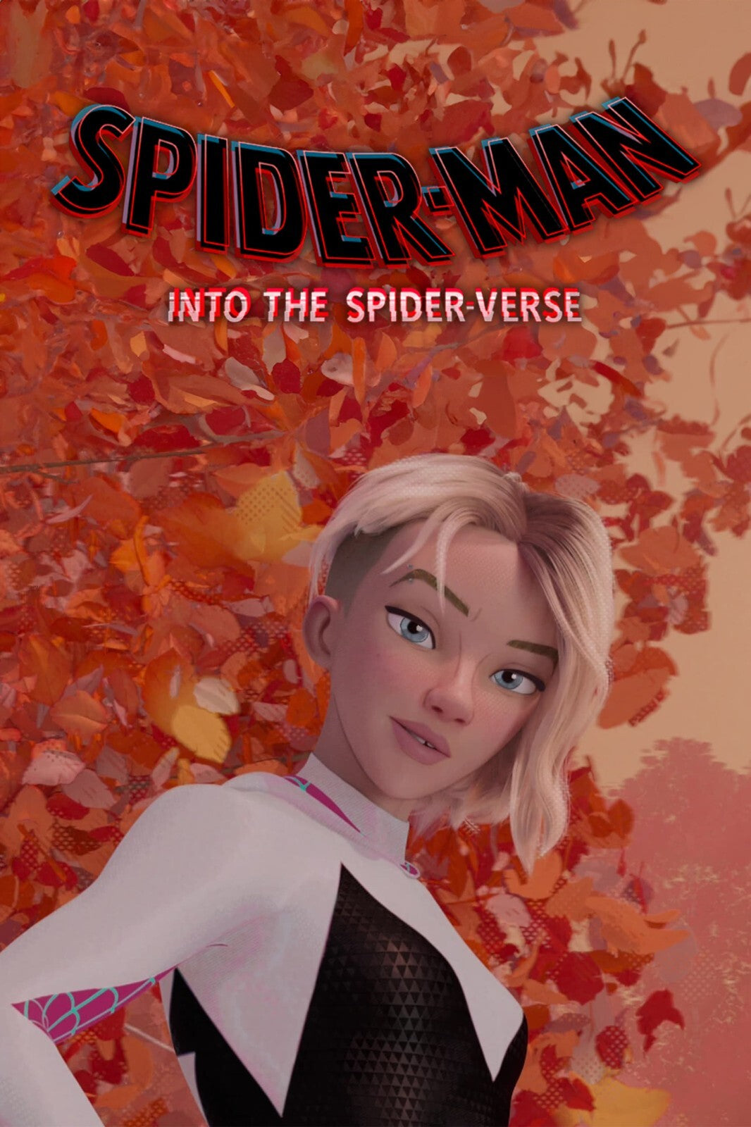 Spider-Man Into the Spider-Verse Movie Poster | Gwen Stacy among Autumn Leaves - Movies & TV Poster