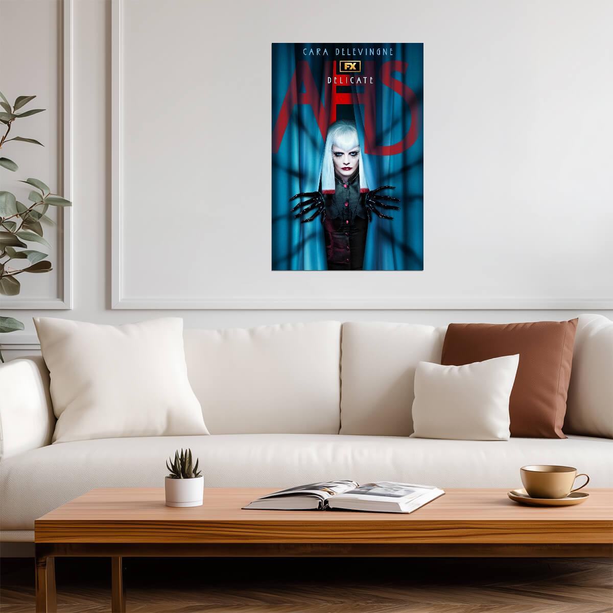 American Horror Story Delicate Poster | Cara Delevingne with Spider Legs - Movies & TV Poster