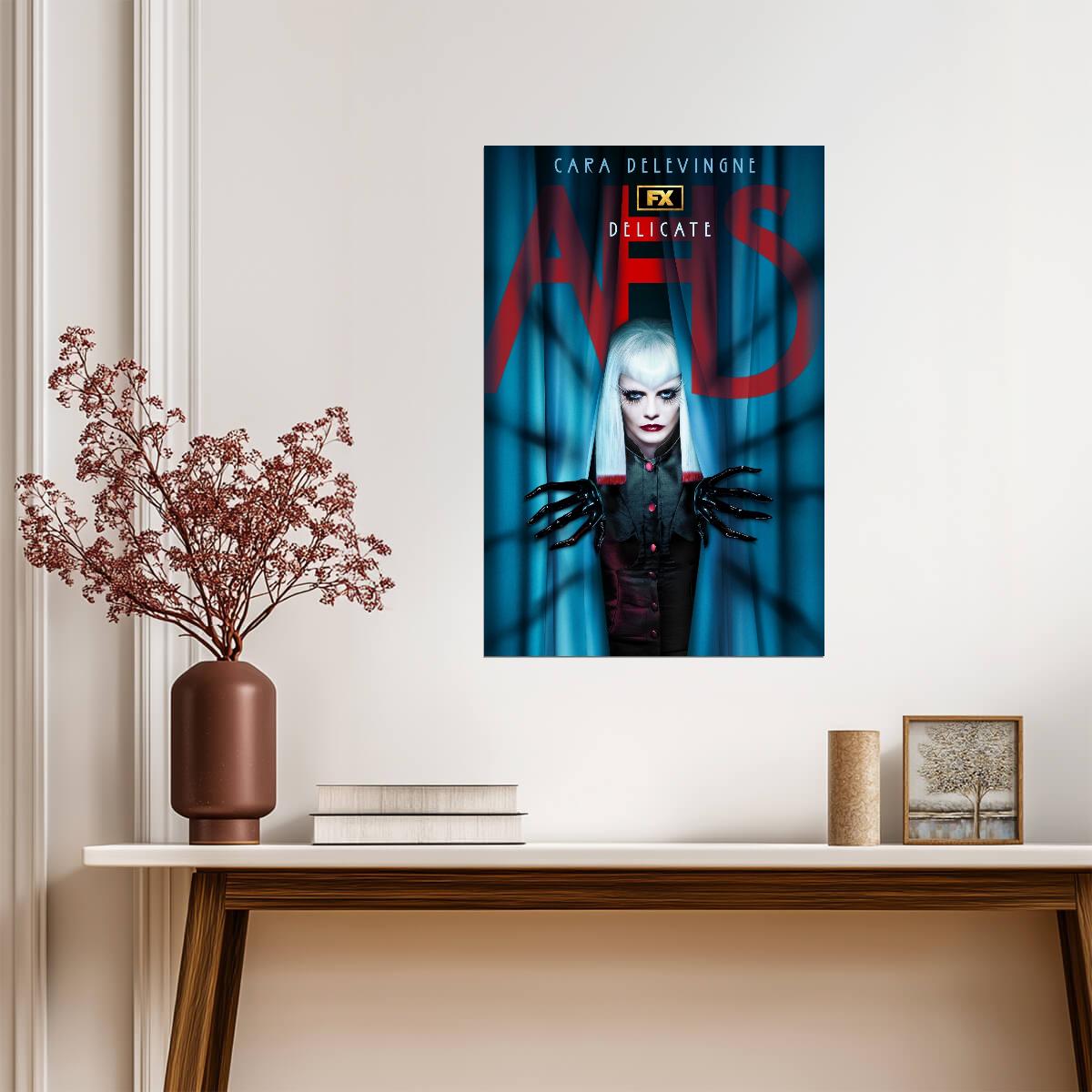 American Horror Story Delicate Poster | Cara Delevingne with Spider Legs - Movies & TV Poster