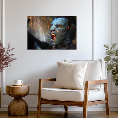 Avatar 2009 Movie Poster | Na'vi Warrior in Battle - Movies & TV Poster