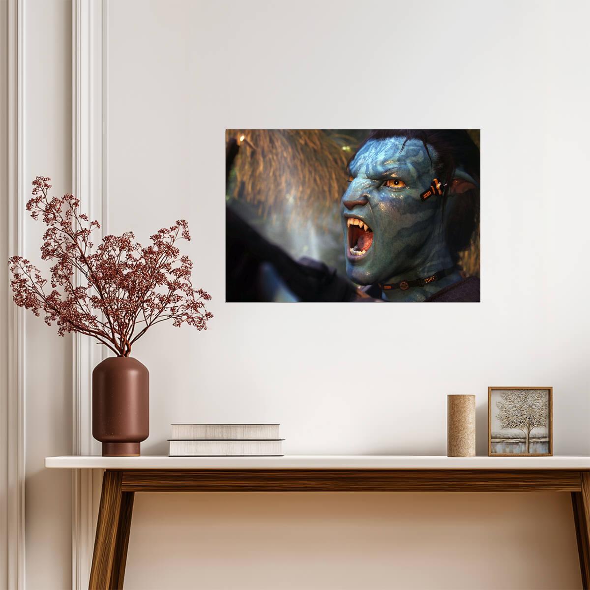 Avatar 2009 Movie Poster | Na'vi Warrior in Battle - Movies & TV Poster