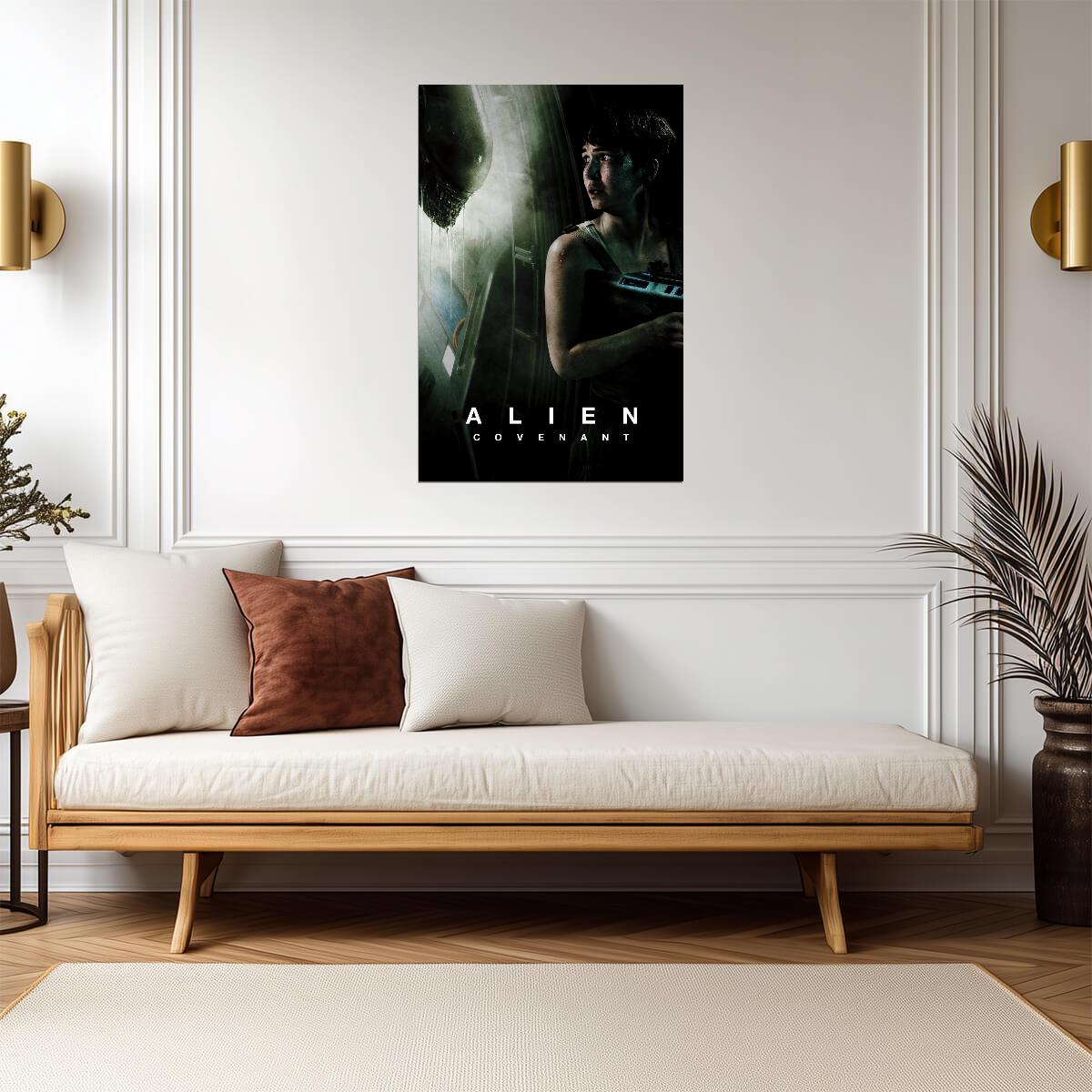 Alien Covenant Horror Movie Poster | Daniels and Xenomorph - Movies & TV Poster