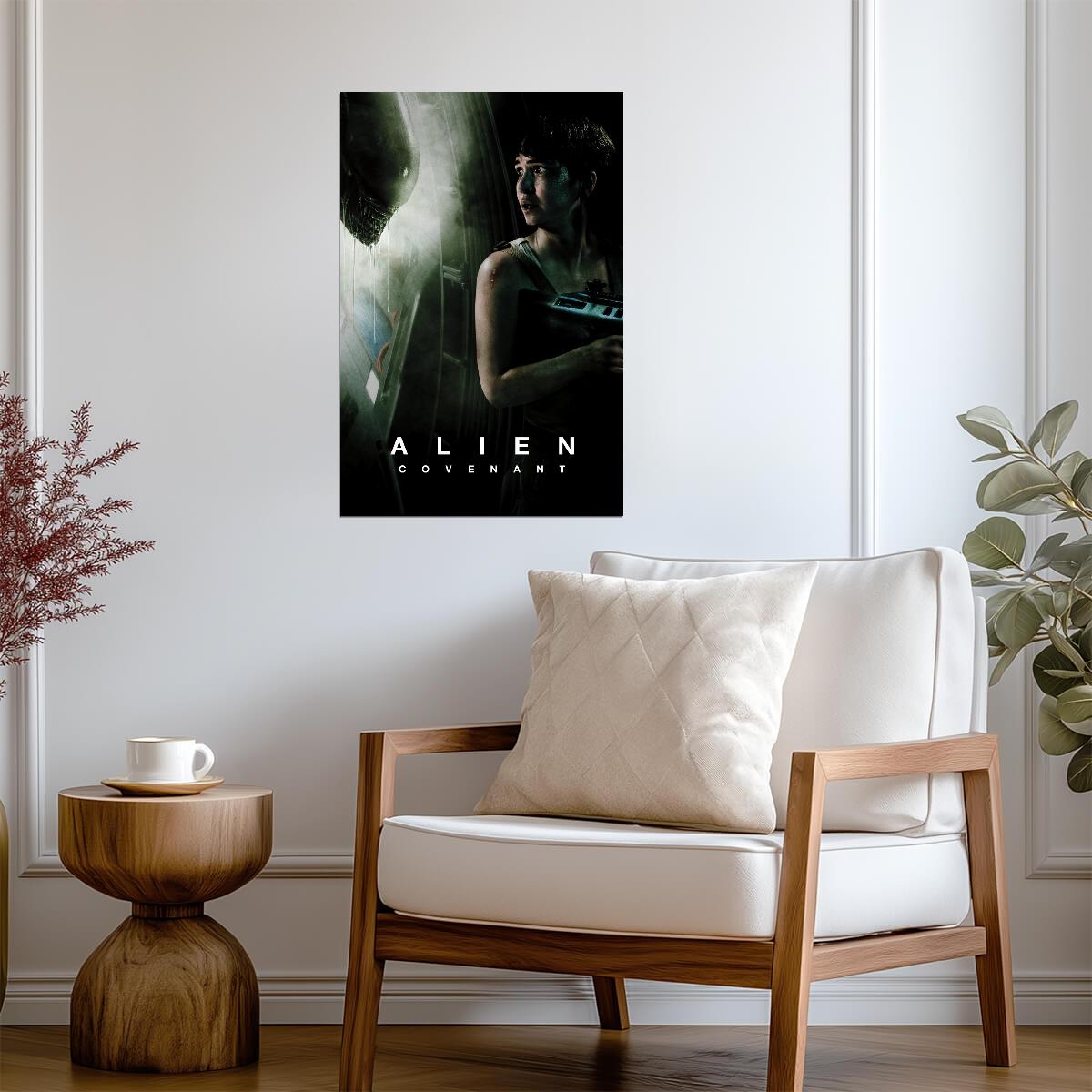 Alien Covenant Horror Movie Poster | Daniels and Xenomorph - Movies & TV Poster
