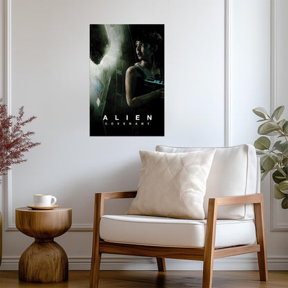 Alien Covenant Horror Movie Poster | Daniels and Xenomorph - Movies & TV Poster