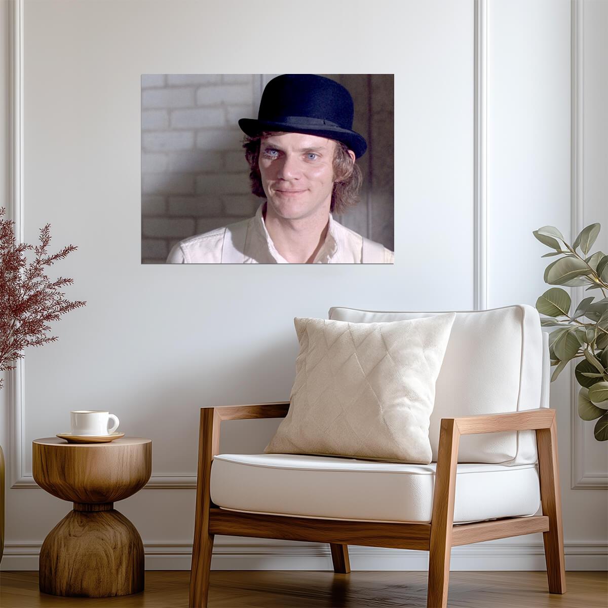 A Clockwork Orange Poster | Malcolm McDowell as Alex | Movie Portrait Print - Movies & TV Poster