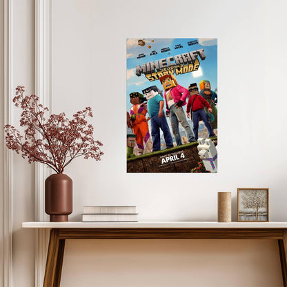 A Minecraft Movie Poster | Story Mode Crossover Collage Print - Movies & TV Poster
