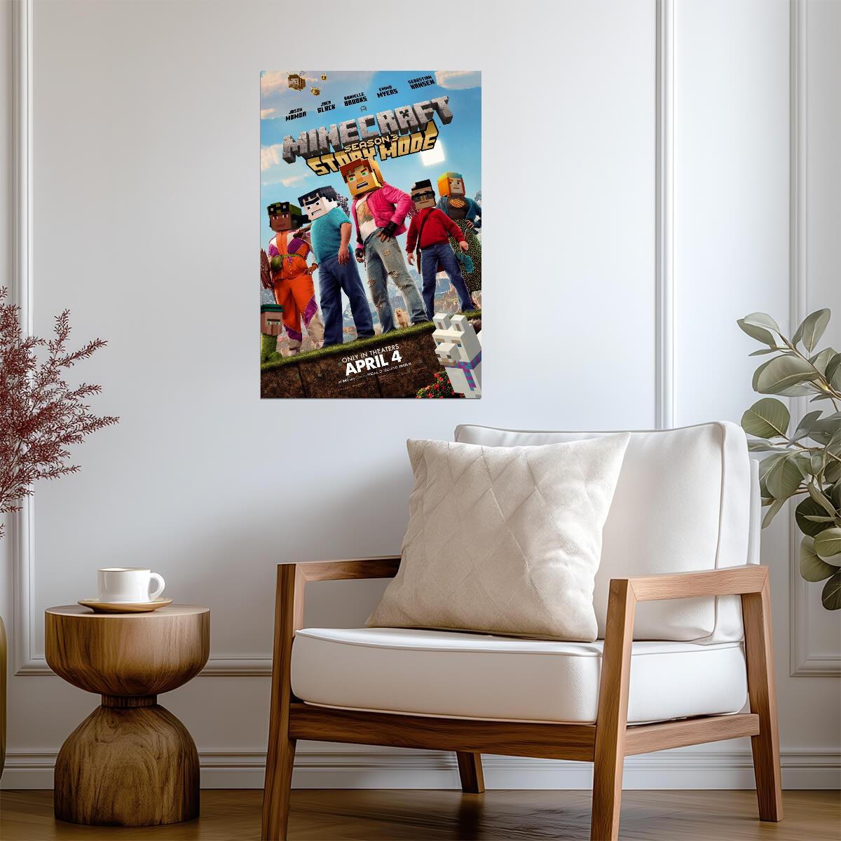 A Minecraft Movie Poster | Story Mode Crossover Collage Print - Movies & TV Poster