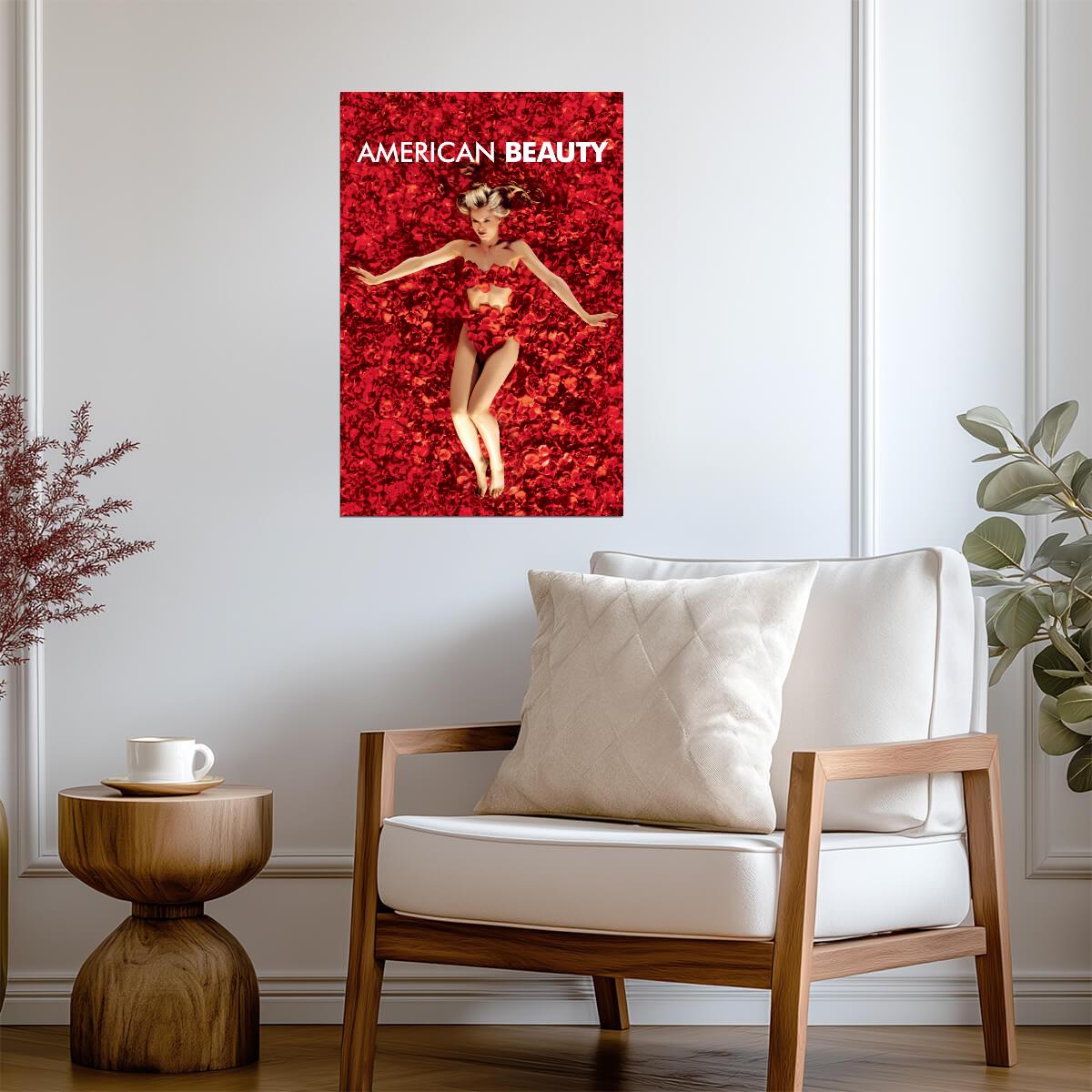 American Beauty 1999 Movie Poster | Mena Suvari on Rose Petals - Movies & TV Poster