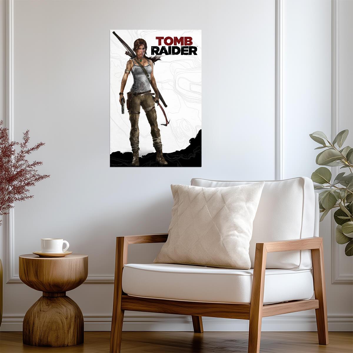 Tomb Raider 2013 Poster | Lara Croft with a Bow and Climbing Axe - Video Games Poster