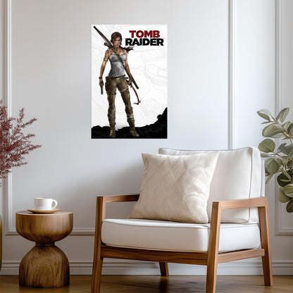Tomb Raider 2013 Poster | Lara Croft with a Bow and Climbing Axe - Video Games Poster