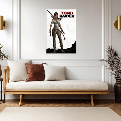 Tomb Raider 2013 Poster | Lara Croft with a Bow and Climbing Axe - Video Games Poster