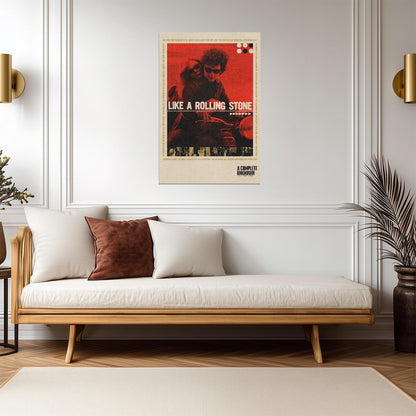 A Complete Unknown Poster | Bob Dylan with Guitar | Like a Rolling Stone Print - Movies & TV Poster