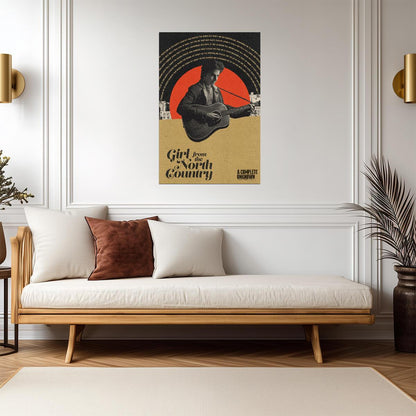 A Complete Unknown Poster | Bob Dylan with Guitar | Girl from the North Country Art - Movies & TV Poster